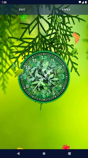Forest Leaves Clock Wallpaper screenshot 4