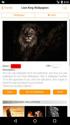 Lion King Wallpapers - Best Lion Wallpapers HD screenshot 3