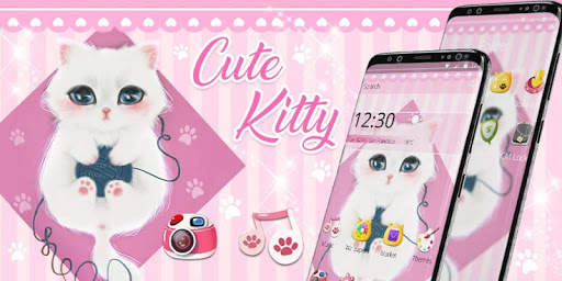 Pink Adorable Kitty Pet Theme🐱 screenshot 4