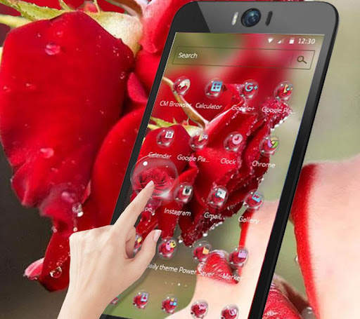 Waterdrop， Flower，Pink Theme & Wallpaper screenshot 2