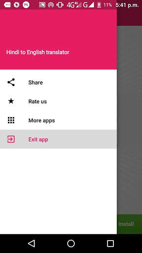 Hindi to English translation app screenshot 1