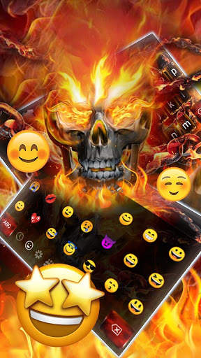 Flame Skull Keyboard screenshot 3