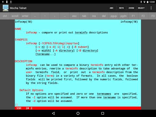 Mocha Telnet Lite screenshot 5