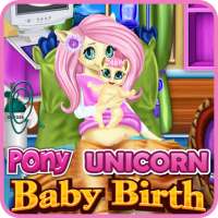 Pregnant Unicorn Mommy - Baby Pony Care logo