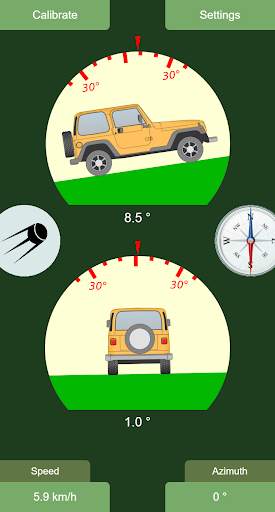 Inclinometer, speedometer free screenshot 1