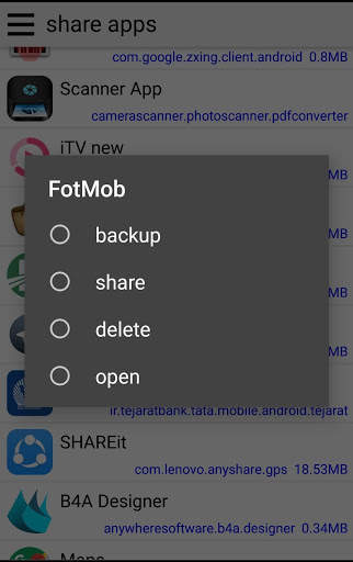 share apk and backup android app screenshot 1