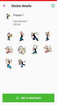 Popeye Cartoon Stickers What's Up Stickers app screenshot 2