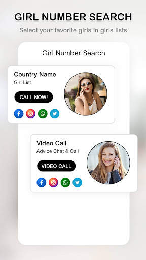 Girls Mobile Number – Girlfriend Calling 1 تصوير الشاشة