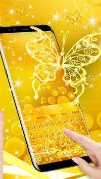 Golden Butterfly Keyboard Theme screenshot 2