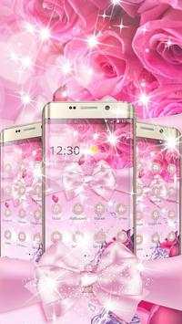 Tema Pink Rose Shining Flower screenshot 2
