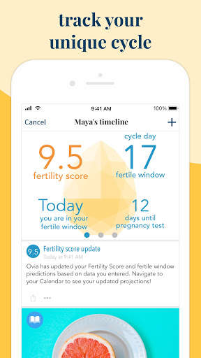 Ovia Fertility: Ovulation, Period & Cycle Tracker screenshot 1