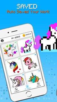 Unicorn Pixel Art - Coloring By Number screenshot 3