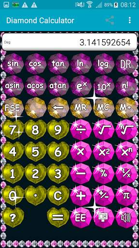 Pretty Sparkly Calculator with Diamonds screenshot 7