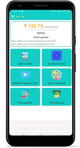 Earn Money Online - Spin & Win स्क्रीनशॉट 1