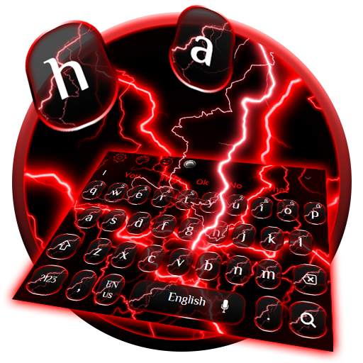 Red Thunder Lightning Keyboard Theme 10001002