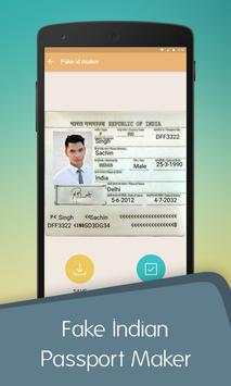 Fake Indian Passport ID Maker 4 تصوير الشاشة