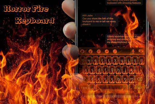 Horror Fire keyboard Theme скриншот 1