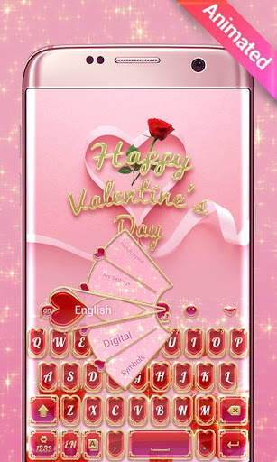 Bling Hearts GO Keyboard Animated Theme screenshot 2