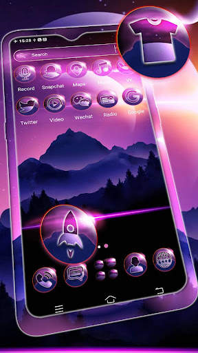 Purple Moon Theme Launcher screenshot 1