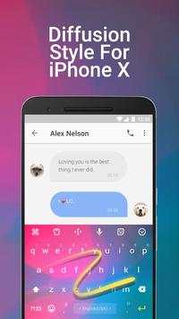 Diffusion Emoji Keyboard Theme For iPhone X screenshot 4