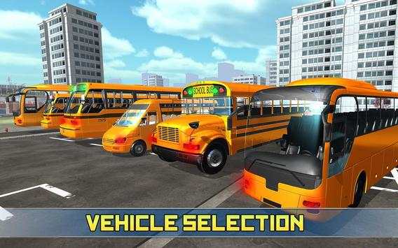 Bus Sekolah Menengah Mengemudi 2017: Game Bus yang screenshot 3
