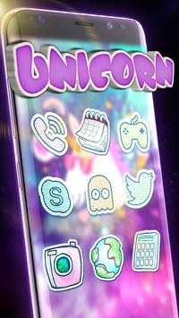 Unicorn Galaxy Glitter Launcher screenshot 2
