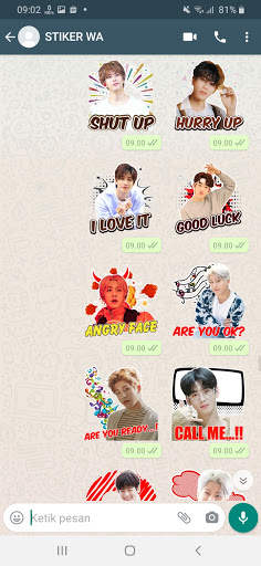 Chat Sticker WA Astro Kpop Boy Band WAStickerApps screenshot 4