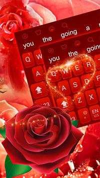 Red Love Rose Keyboard Theme स्क्रीनशॉट 3
