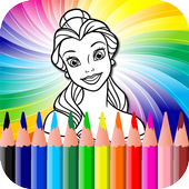 Coloring Book for princess icon