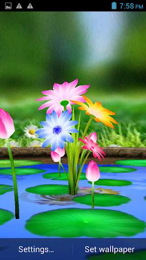 3D Flowers Touch Wallpaper screenshot 3