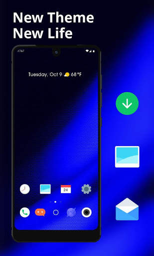 Abstract theme blue black for note 4 screenshot 1