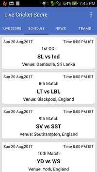 Live Cricket Score screenshot 2