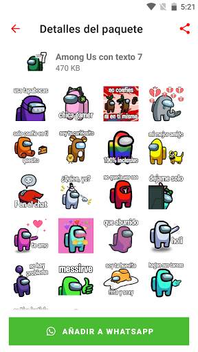 WAStickerApps de Among Us screenshot 3