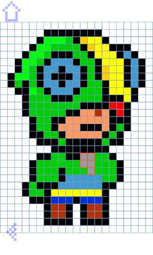 How to draw pixel characters drawing step by step screenshot 7