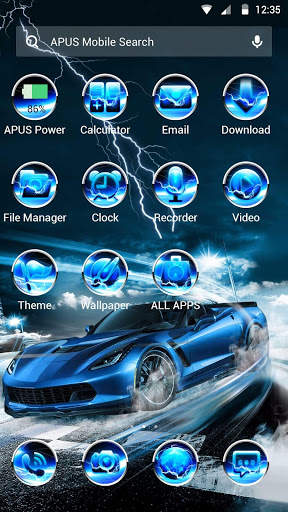 Blue Lightning Cool Car theme & wallpapers screenshot 5