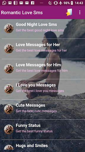 Romantic Love Sms screenshot 3