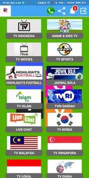 DGTV - TV Online Indonesia, Malaysia, All Channel स्क्रीनशॉट 2