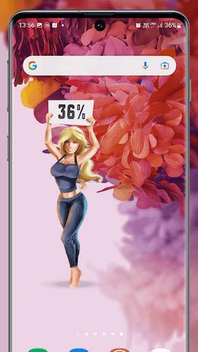 Sexy Girl Battery Widget screenshot 3