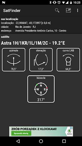 SatFinder screenshot 1