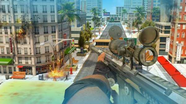 US Granny Sniper Cover Fire Anti Terorism Shooting screenshot 1