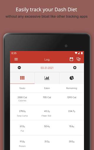 My Dash Diet: Food Tracker and Low Sodium Recipes скриншот 9
