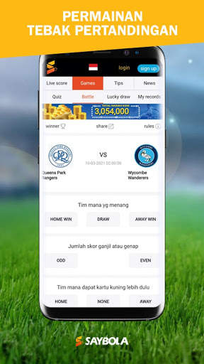 Saybola – Live Score Dan Kuis Sepak Bola screenshot 5