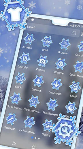 Winter Snowfall Launcher Theme screenshot 2