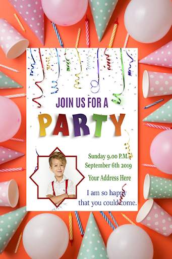 Birthday Invitation With Photo screenshot 3