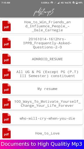 PDF to MP3 - Only Work on Some Devices screenshot 2