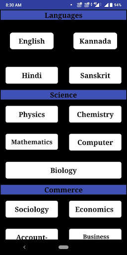 PUC NOTES  Question Papers Textbooks Results screenshot 5