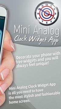 Mini Analog Clock Widget App स्क्रीनशॉट 2