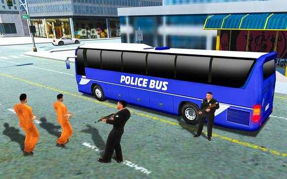 Polisi Bus Driving Sim 2018 - Tawanan Transporter screenshot 13