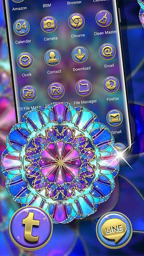 Abstract Glass Flower Launcher Theme screenshot 2