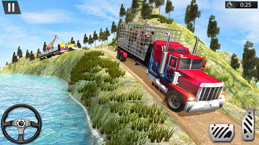 Farm Animal Transport Truck Driving Games स्क्रीनशॉट 4